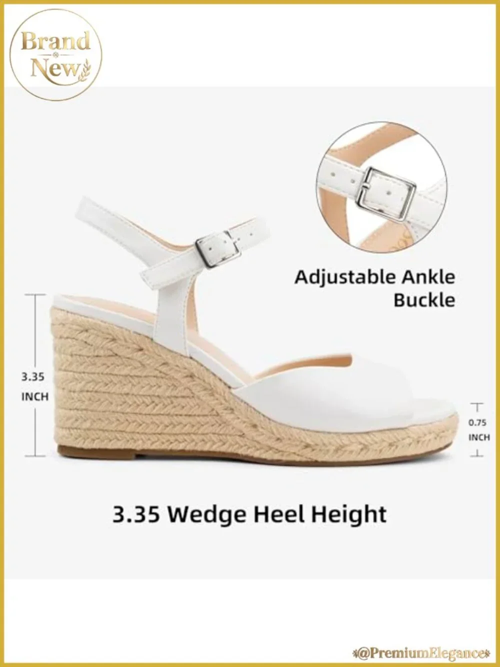 Women's Wedge Platform Sandals Braided Espadrilles Ankle Strap Open Toe Buckle